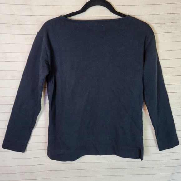 EVERLANE BLACK CREW NECK SWEATSHIRT, SZ SMALL - Picture 6 of 6